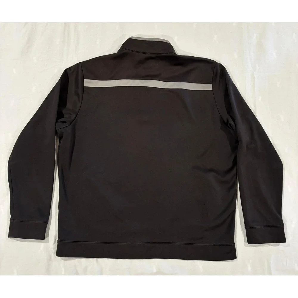 Callaway Mens‎ Quarter Zip Golf Pullover Black Grey Fleece Lined Performance XL